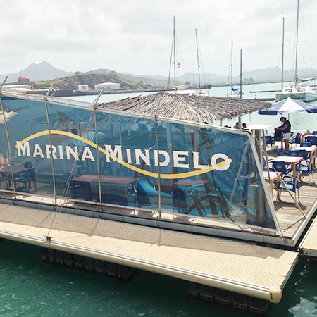 Bedruckter Windschutz in Marina Mindelo