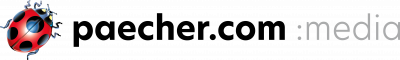Logo paecher.com :media Werbeagentur und XXL Digitaldruck